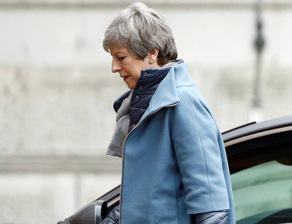 Britain’s Prime Minister Theresa May seen outside Downing Street in London March 22, 2019. — Reuters
