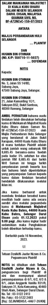Messrs Dzulkifli Jaafar (Husnin)