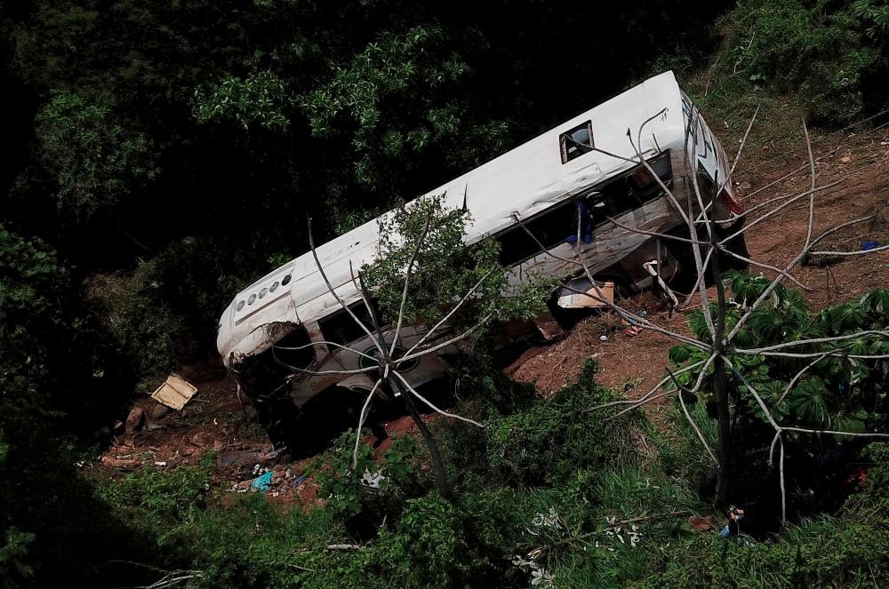 View of the site of a road accident in Tepic, Nayarit State, Mexico, taken on August 3, 2023. AFPPIX