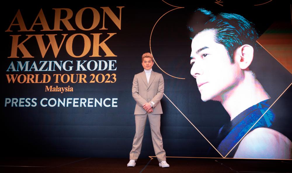 $!The ‘Aaron Kwok Amazing Kode World Tour Live in Malaysia 2023’ will begin on June 23 at Genting Highlands Arena of Stars. –Jazzy Group