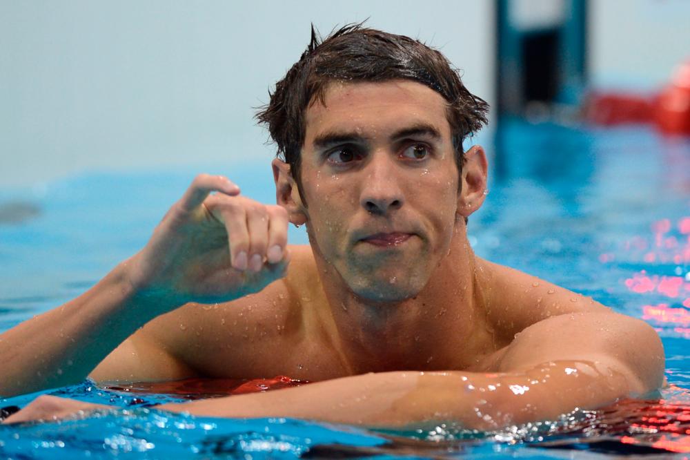 US swimmer Michael Phelps at the London Olympic Games in 2012.
