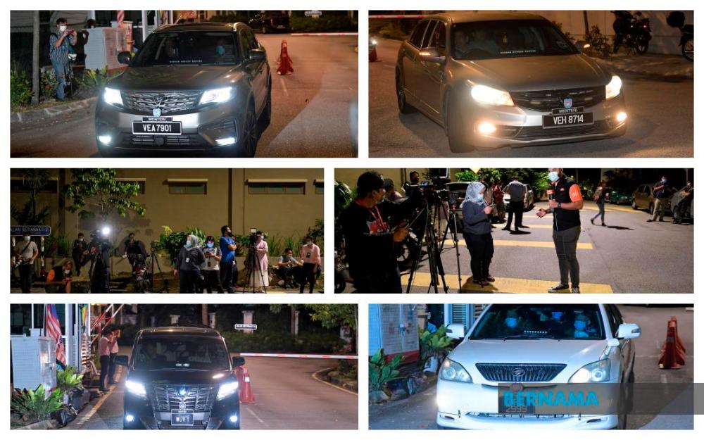 The situation at PM’s residence last night.-Bernama