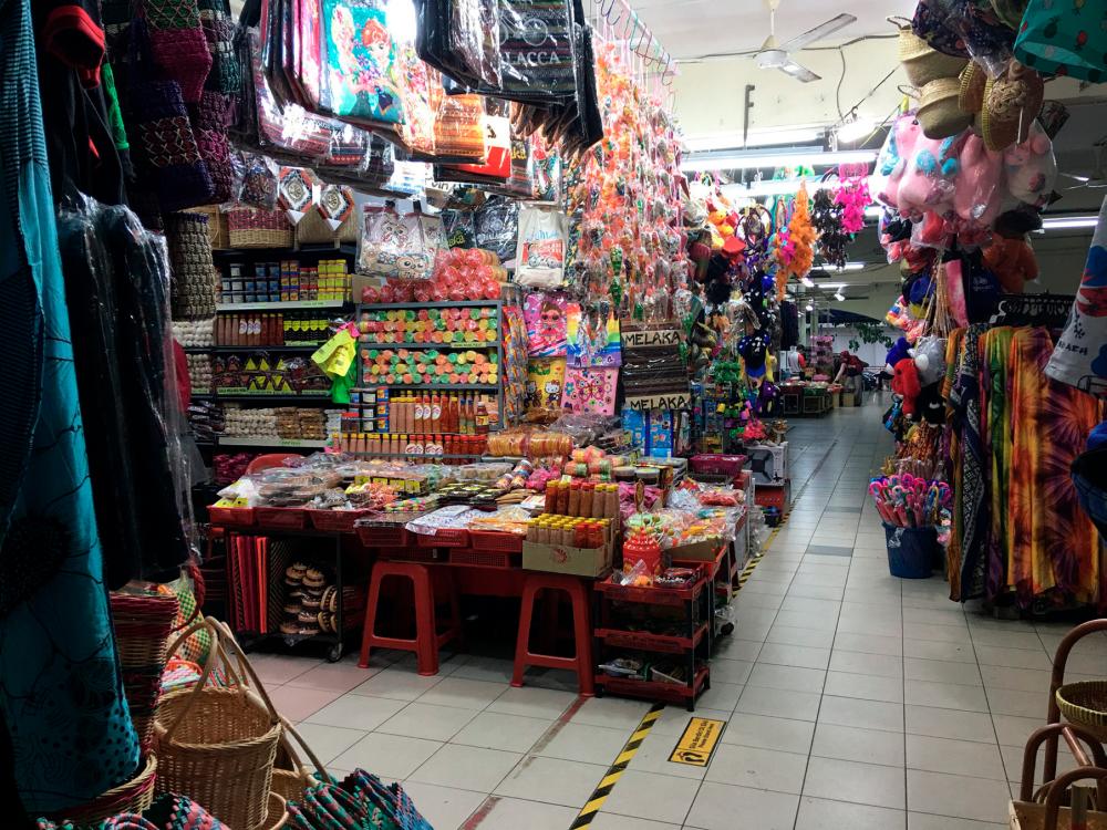 It is quiet at Medan Samudera, Bandar Hilir on Jan 12 with no tourists.--fotoBERNAMA (2021) Copyrights Reserved