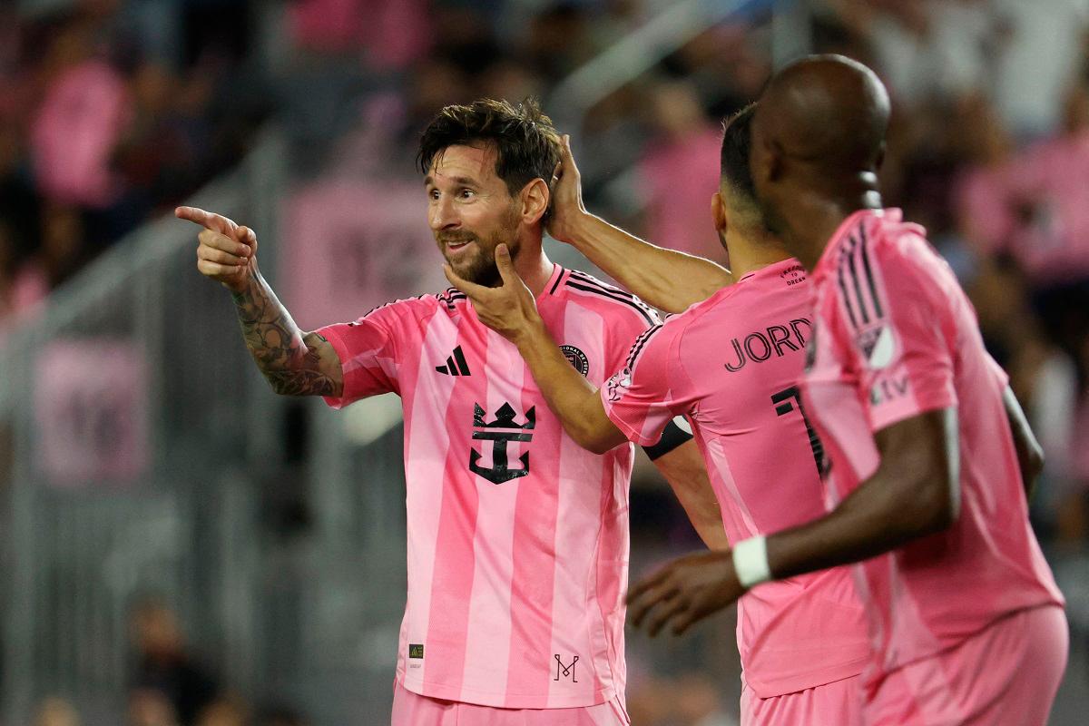 Lionel Messi #10 of Inter Miami CF celebrates after scoring the team’s fourth goal during the MLS Inter Miami CF and Atlanta United. - Leonardo Fernandez/Getty Images/AFP
