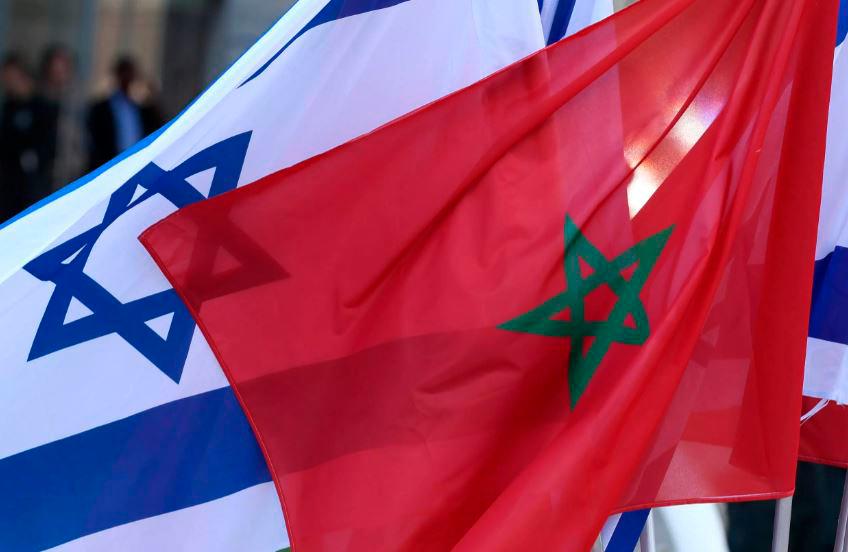Israeli and Moroccan flags. AFPPIX