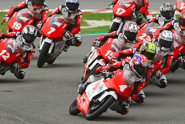 This handout picture taken and released by the Sepang International Circuit shows Indonesian rider Afridza Munandar ahead of the pack during the Idemitsu Asia Talent Cup race, at the Sepang International Circuit, held on the sidelines of the Malaysian Grand Prix motorcycle race. — AFP