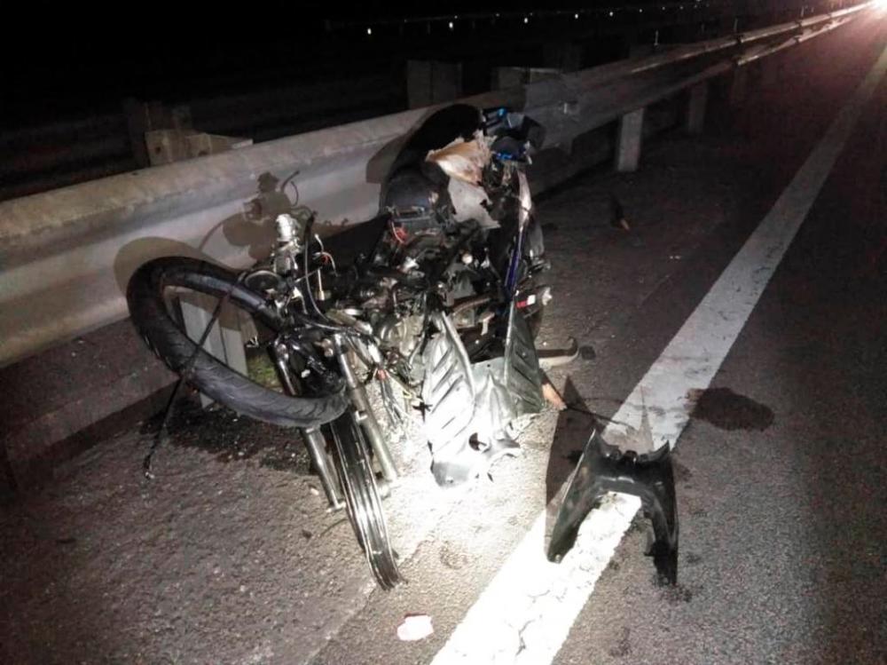 The condition of the victim’s motorbike after the crash, on July 21, 2019.