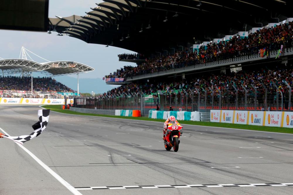 File photo: Sepang International Circuit, Sepang, Malaysia - November 3, 2019 Repsol Honda’s Marc Marquez finishes in second place REUTERSpix