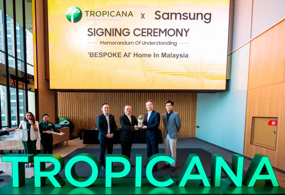 This collaboration will provide Tropicana property buyers the benefit of Samsung product offerings, while Tropicana’s upcoming townships will also feature AI home appliances from Samsung.