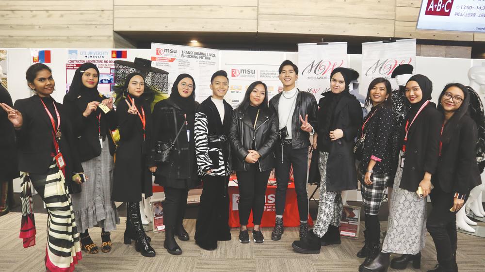 MSU’s fashion design students that took part in the Young Ambassador Programme to Osaka.