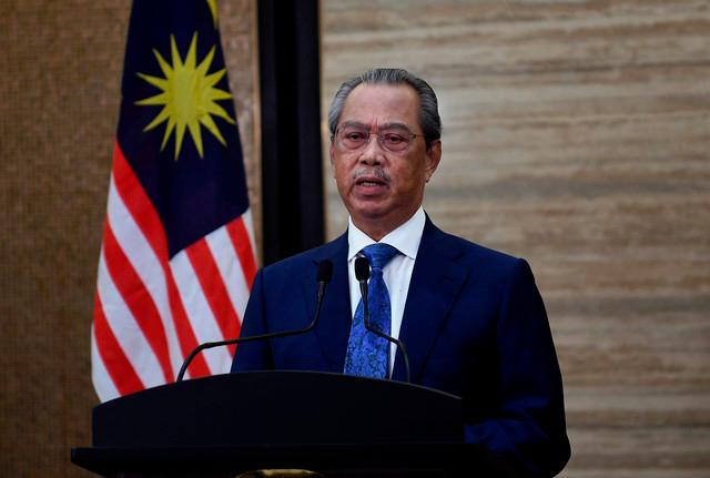 Prime Minister Tan Sri Muhyiddin Yassin delivered the keynote address in conjunction with APEC 2020 which was broadcast virtually on November 19, 2020.-Bernama