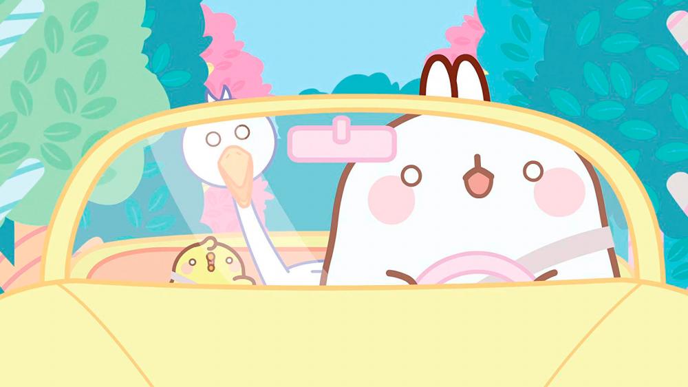 A giggly white rabbit called Molang who loves nothing more than cuddles and helping his friends has become a global children’s megastar.
