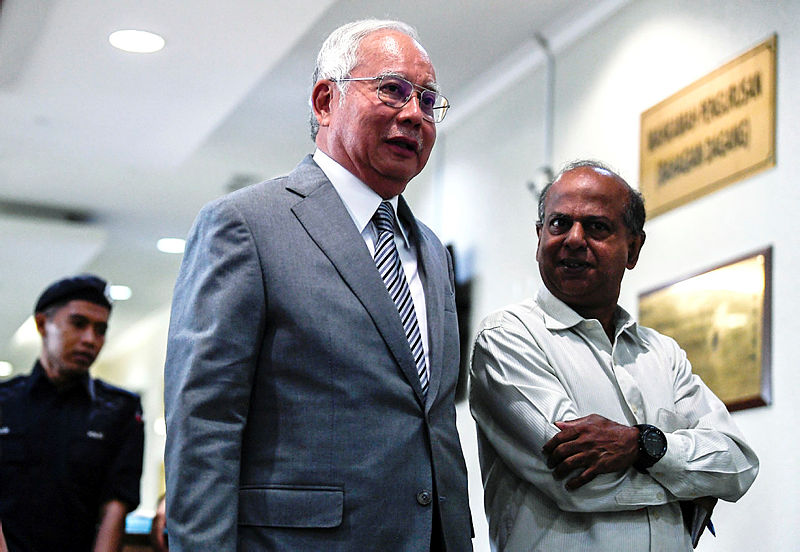 Najib, at the High Court, on April 16, 2019. — Bernama