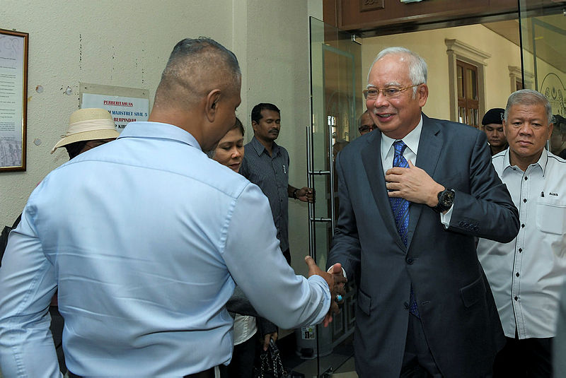 Datuk Seri Najib Abdul Razak arrives at the Kuala Lumpur sessions court, on Feb 11, 2019. — Bernama