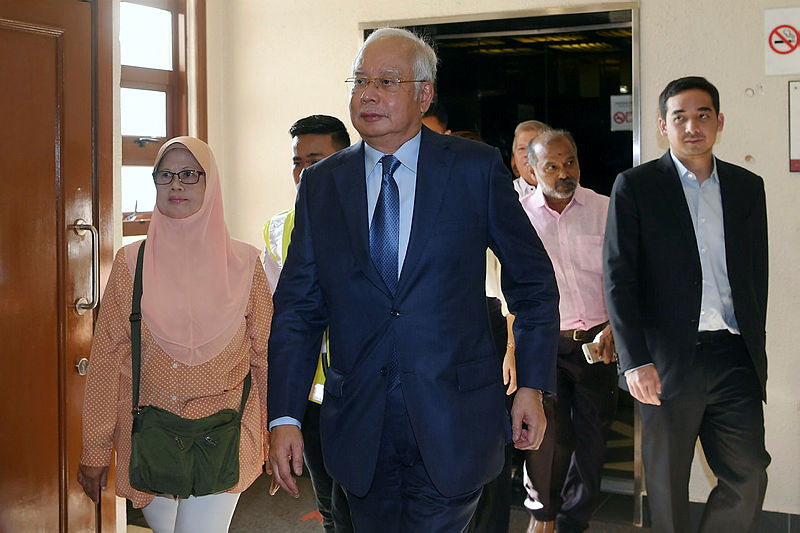 Datuk Seri Najib Abdul Razak at the sessions court in KL, on Feb 22, 2019. — Bernama