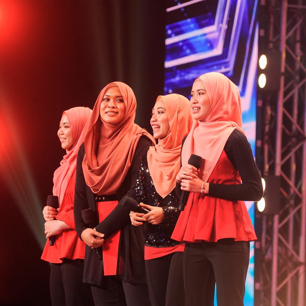 NAMA during their adition in front of the judges-AXN ASIA