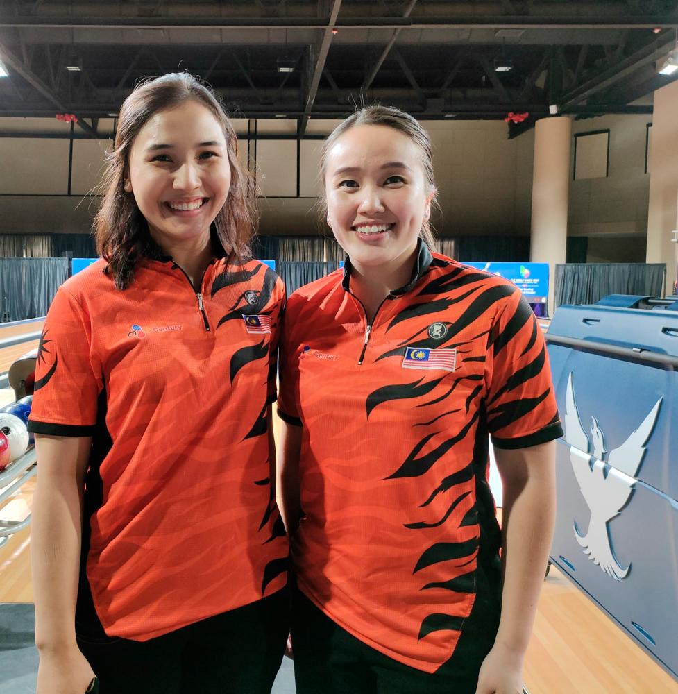 Natasha-Li Jane missed the chance to fight for gold after going down fighting to Danish pair Mika Guldbaek-Mai Ginger Jensen 213-248, 215-225 in the last-four stage at the Birmingham Jefferson Convention Complex this morning. Credit: Facebook/Bowling Malaysia