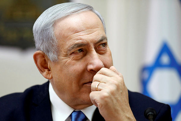 Israeli Prime Minister Benjamin Netanyahu attends the weekly cabinet meeting in Jerusalem — Reuters