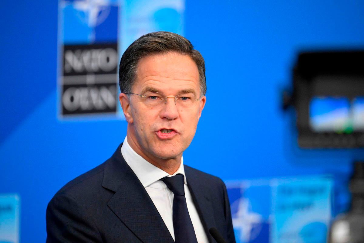 NATO Secretary General Mark Rutte speaks to the media during his opening address of the NATO summit of heads of state and government in The Hague on June 25, 2025. - JOHN THYS / AFP