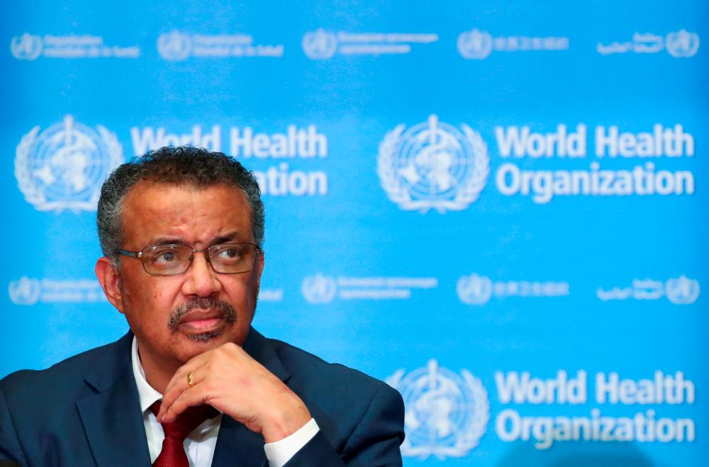 Director-General of the World Health Organization (WHO) Tedros Adhanom Ghebreyesus attends a news conference on the novel coronavirus (2019-nCoV) in Geneva, Switzerland February 6, 2020. - Reuters