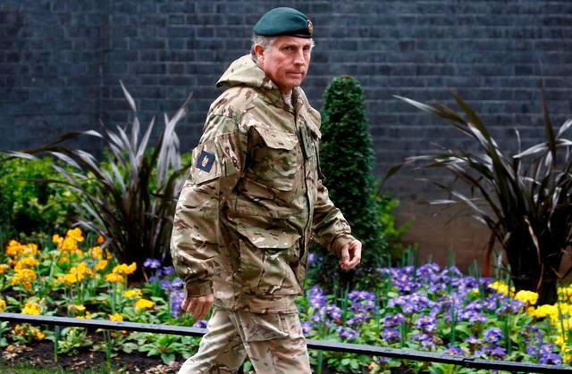 British Army General Sir Nick Carter is seen outside Downing Street in London, Britain, March 5, 2020. — Reuters