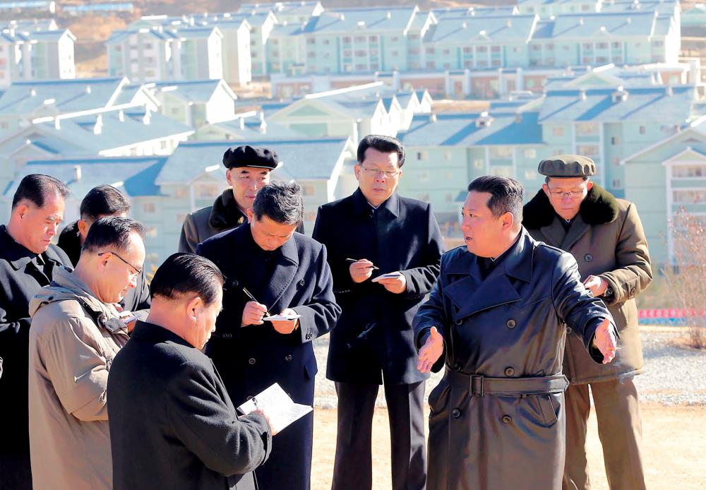 FILE PIX: This undated picture released from North Korea's official Korean Central News Agency (KCNA) on November 16, 2021 shows North Korean leader Kim Jong Un visiting Samjiyon city. AFPPIX