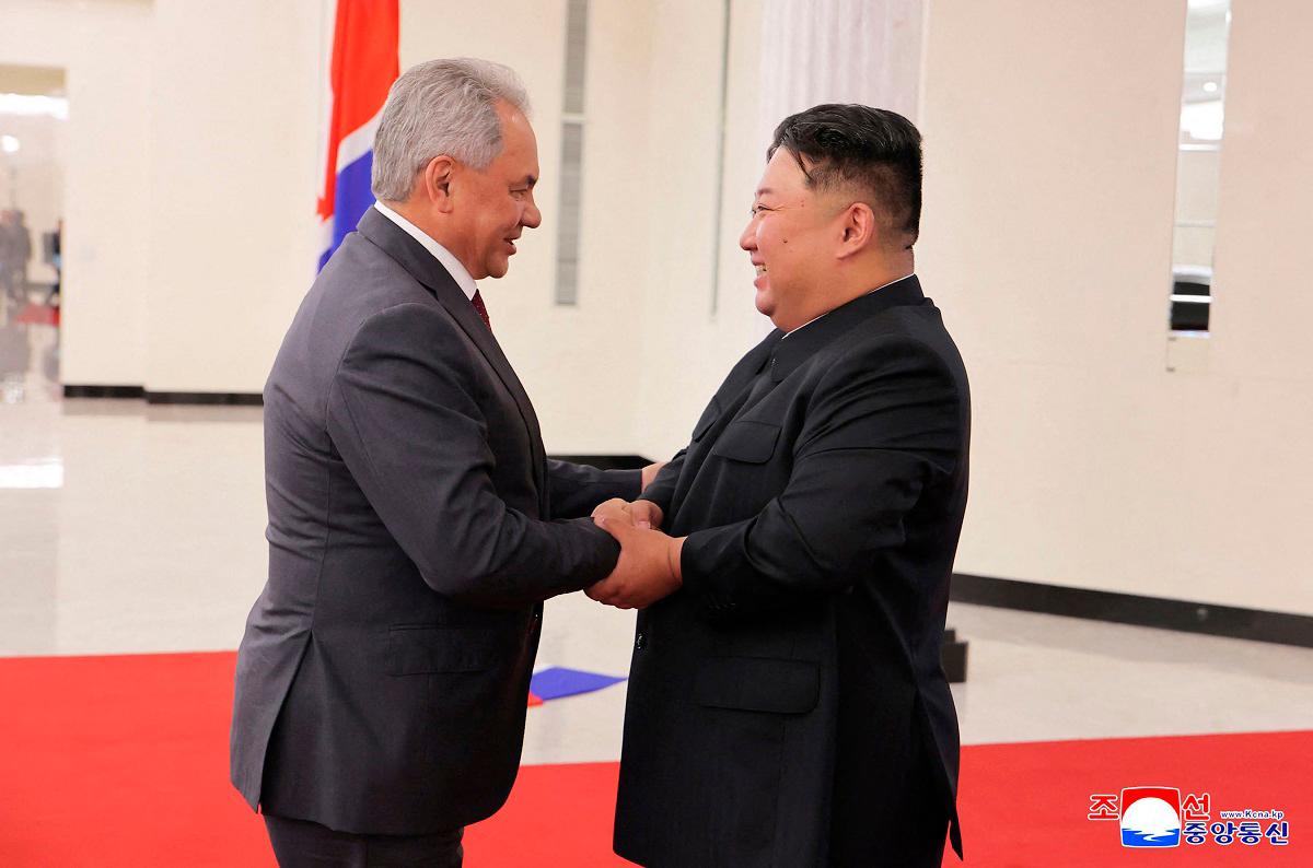 This picture taken on June 17, 2025 and released from North Korea’s official Korean Central News Agency (KCNA) via KNS on June 18, 2025 shows North Korea’s leader Kim Jong Un (R) meeting with Russian Security Council Secretary Sergei Shoigu (L) at the headquarters of the Central Committee of the Workers’ Party of Korea in Pyongyang. Shoigu arrived on June 17 in North Korea to meet Kim for a second time in less than two weeks, Russian news agencies reported. - AFP PHOTO/KCNA VIA KNS