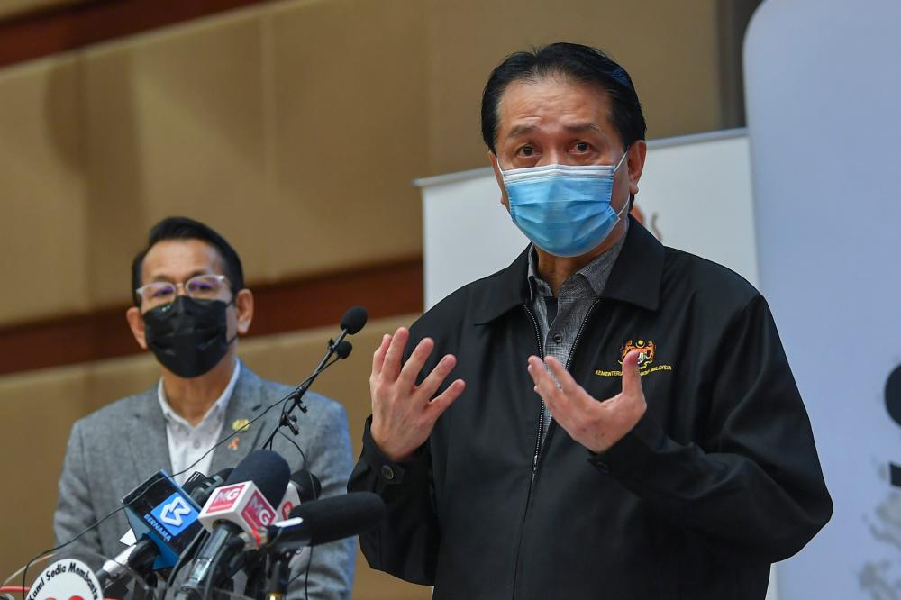 Health Director-General Tan Sri Dr. Noor Hisham Abdullah during a press conference reporting the daily update on the country’s Covid-19 situation at the Ministry of Health today. — Bernama