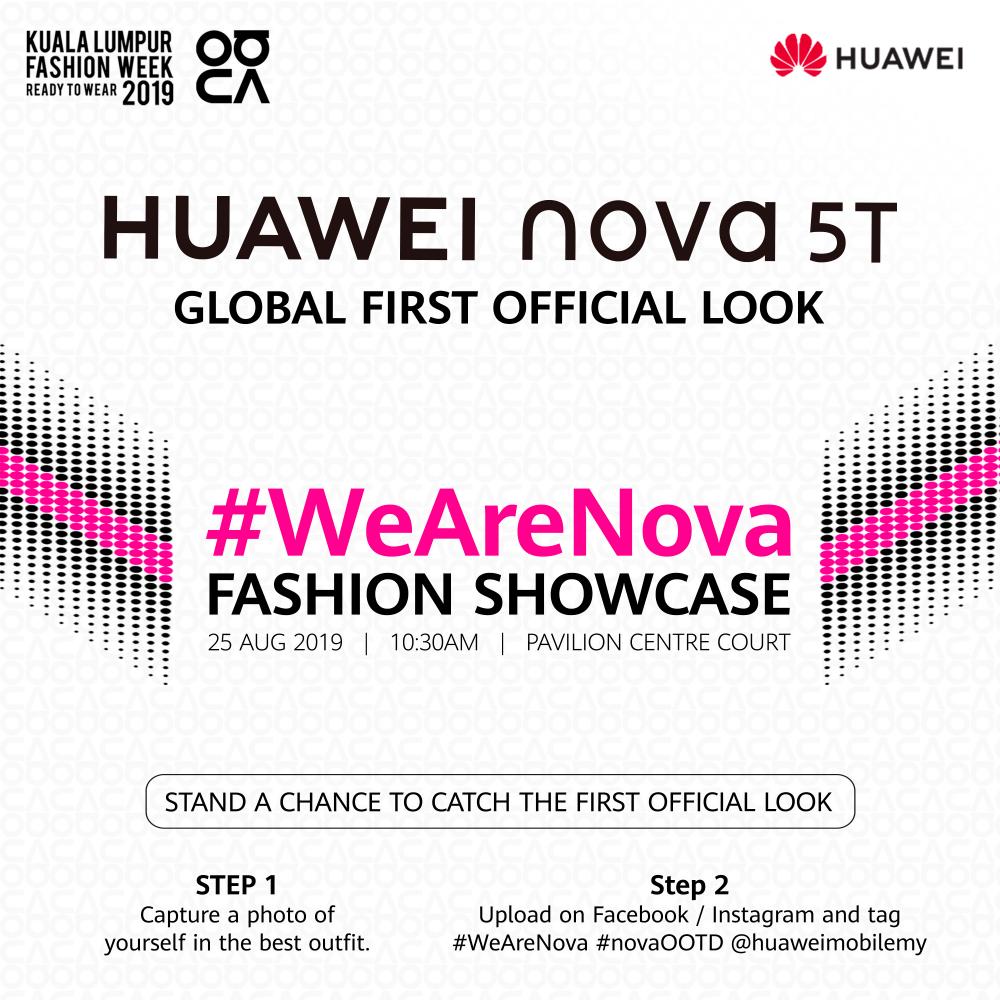Huawei nova 5T to make first global appearance at KL Fashion Week