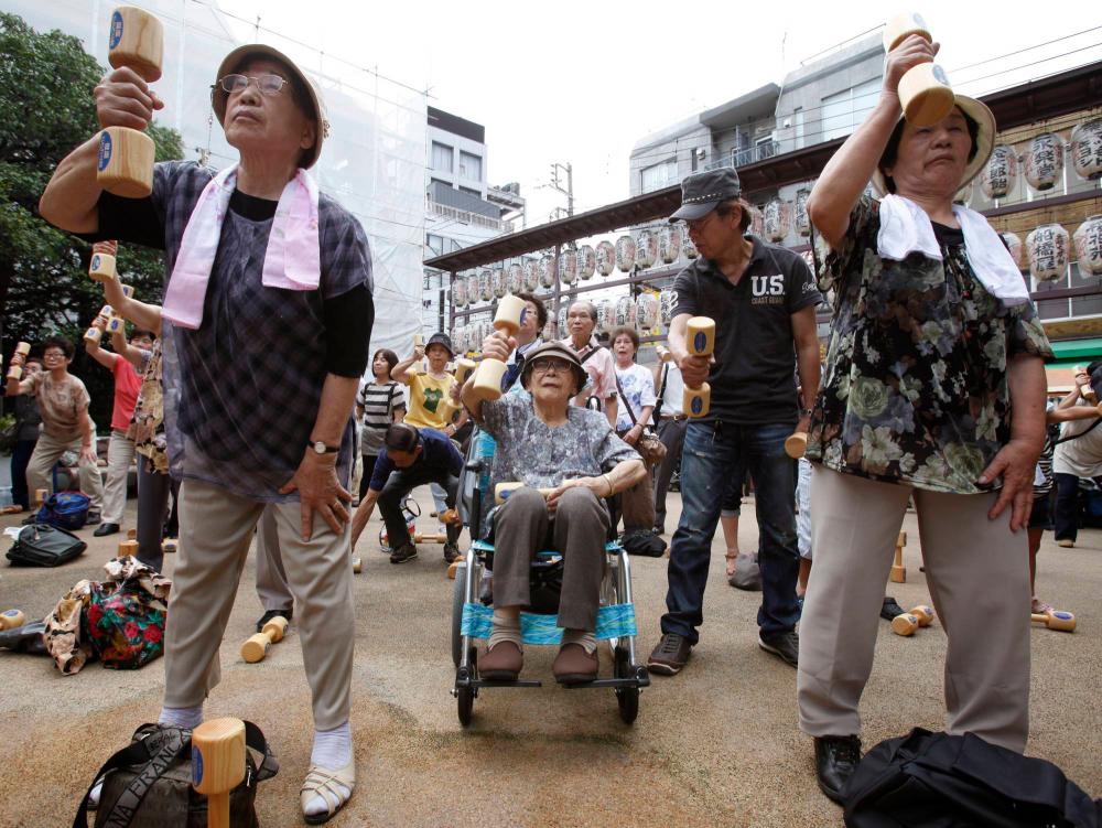 Japan has seen ballooning costs for elderly care with not enough young people to fill jobs and pay for various social and welfare programmes. REUTERSPIX