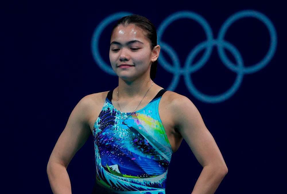 File photo: National diver Nur Dhabitah Sabri’s performance when making a perfect dive in the women’s 3-metre (m) springboard individual final of the Tokyo 2020 Olympic Games at the Tokyo Aquatic Center. BERNAMApix