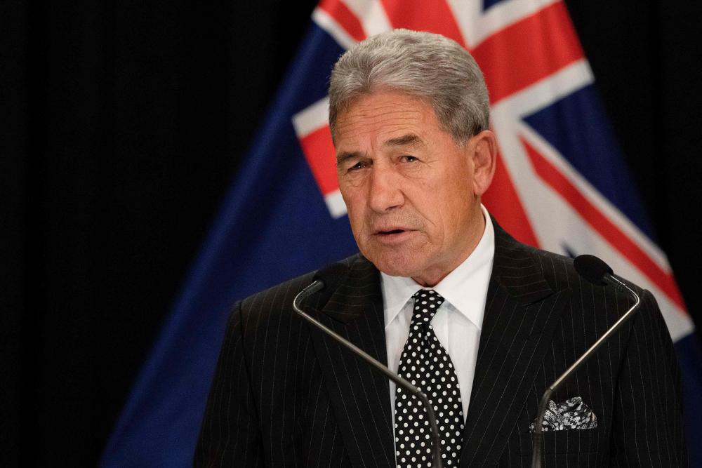 New Zealand Deputy Prime Minister and Foreign Affairs Minister Winston Peters