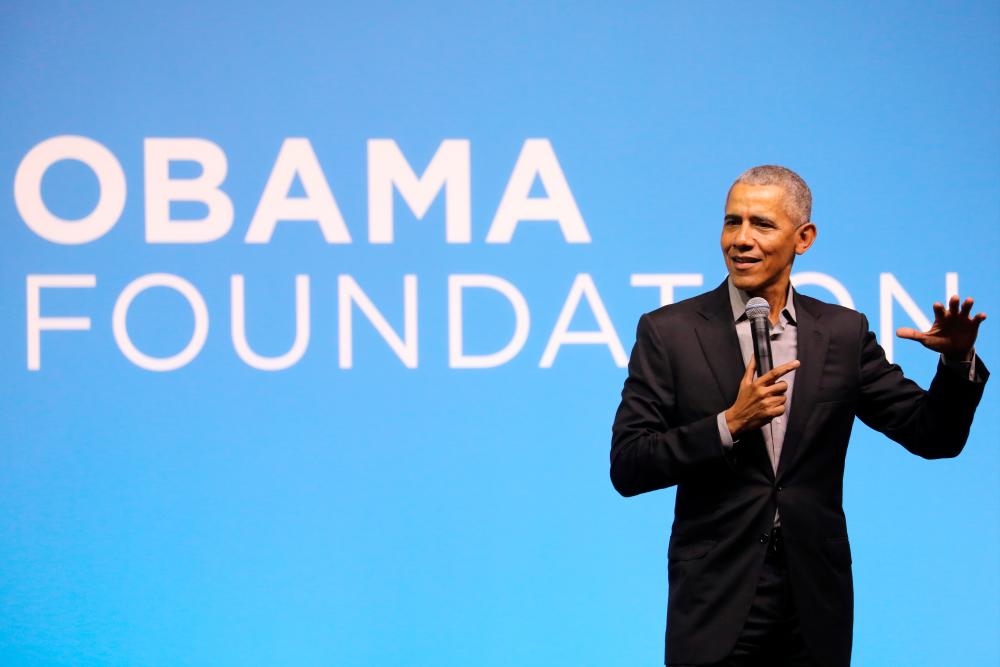 Former US President Barack Obama speaks during an Obama Foundation event in Kuala Lumpur, Dec 13, 2019. — Reuters