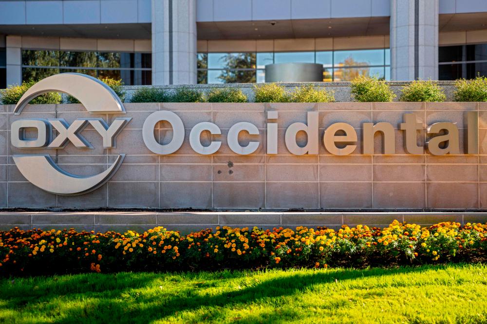 The Occidental Petroleum headquarters is seen on Monday in The Woodlands, Texas. Occidental says the acquiring of Crown Rock will add about 170,000 barrels of oil equivalent a day to production in 2024. – AFPpic