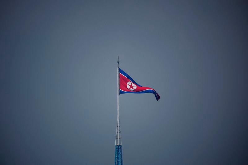 A North Korean flag flutters at the propaganda village of Gijungdong in North Korea, in this picture taken near the truce village of Panmunjom inside the demilitarized zone (DMZ) separating the two Koreas, South Korea - REUTERSpix