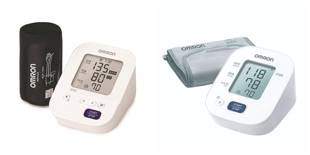 The Omron HEM-7156T (left); and HEM-7142T1 (right).