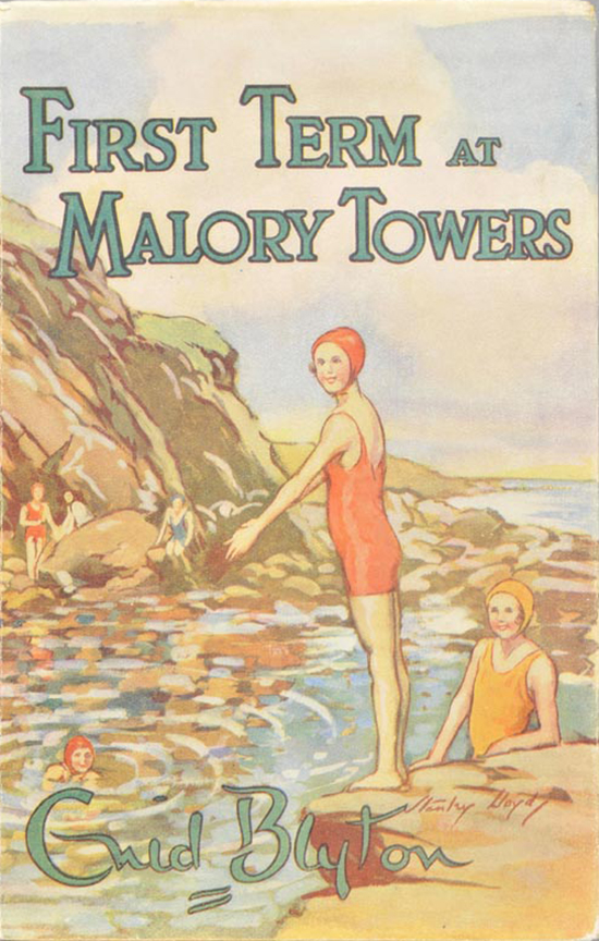 COVER: ‘First Term at Malory Towers,‘ 1st edition, 1946 © Courtesy of Methuen