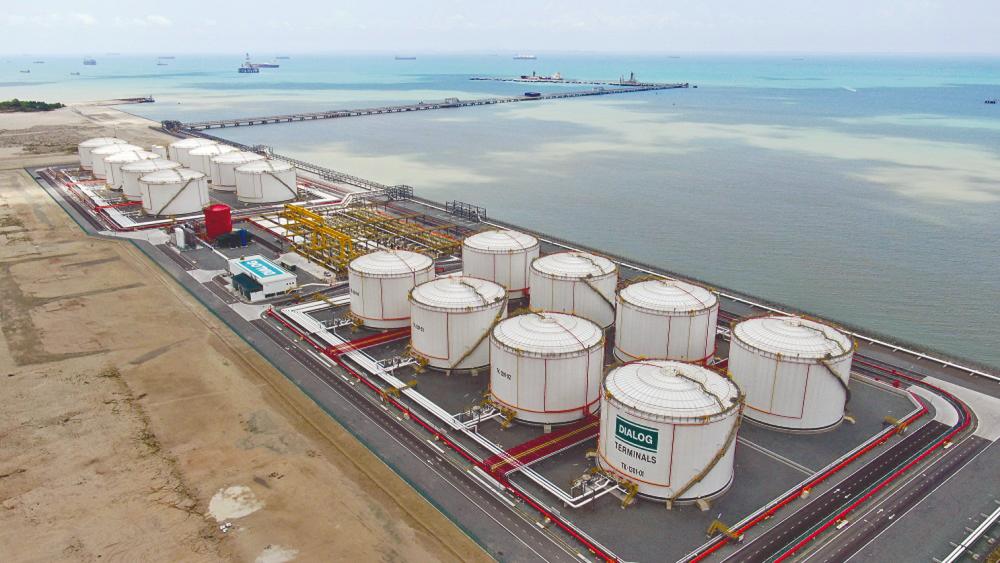 A view of the completed Pengerang Deepwater Terminals Phase 3A storage tanks.