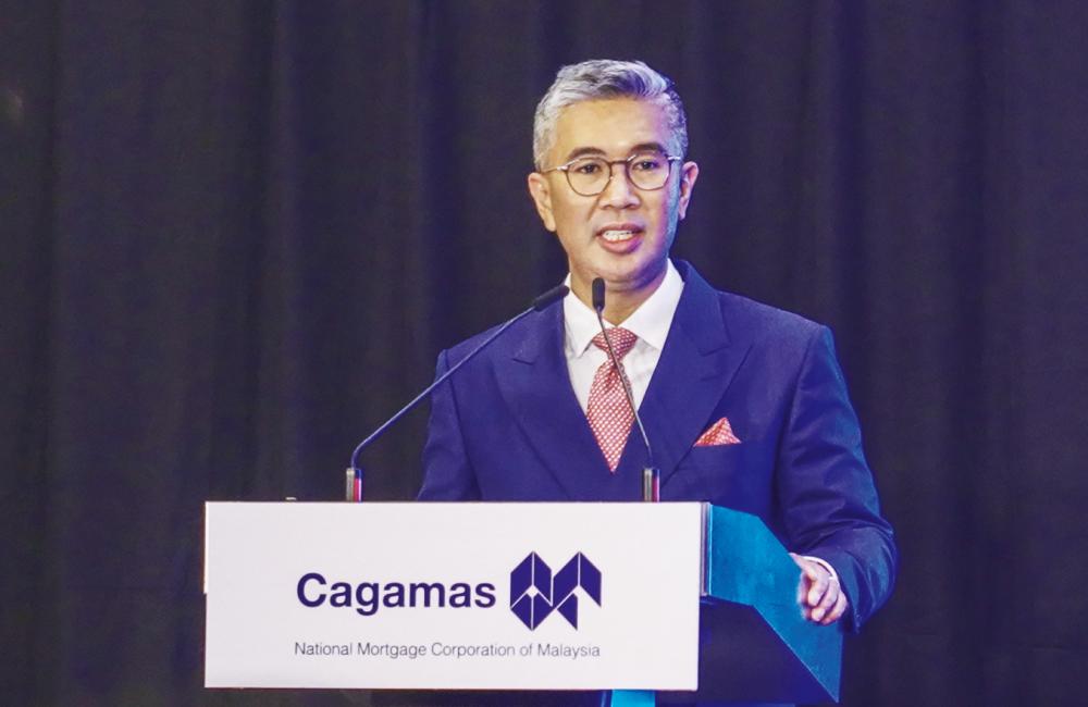 Zafrul speaking at the launch of Cagamas’ reverse mortgage scheme. - Amirul Syafiq/theSun