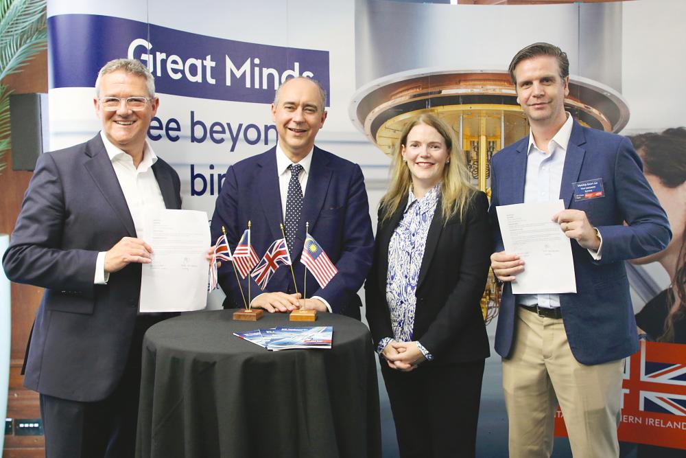 From left: Deeptech Labs partner David Groom, Johnson, Black and van Leeuwen.
