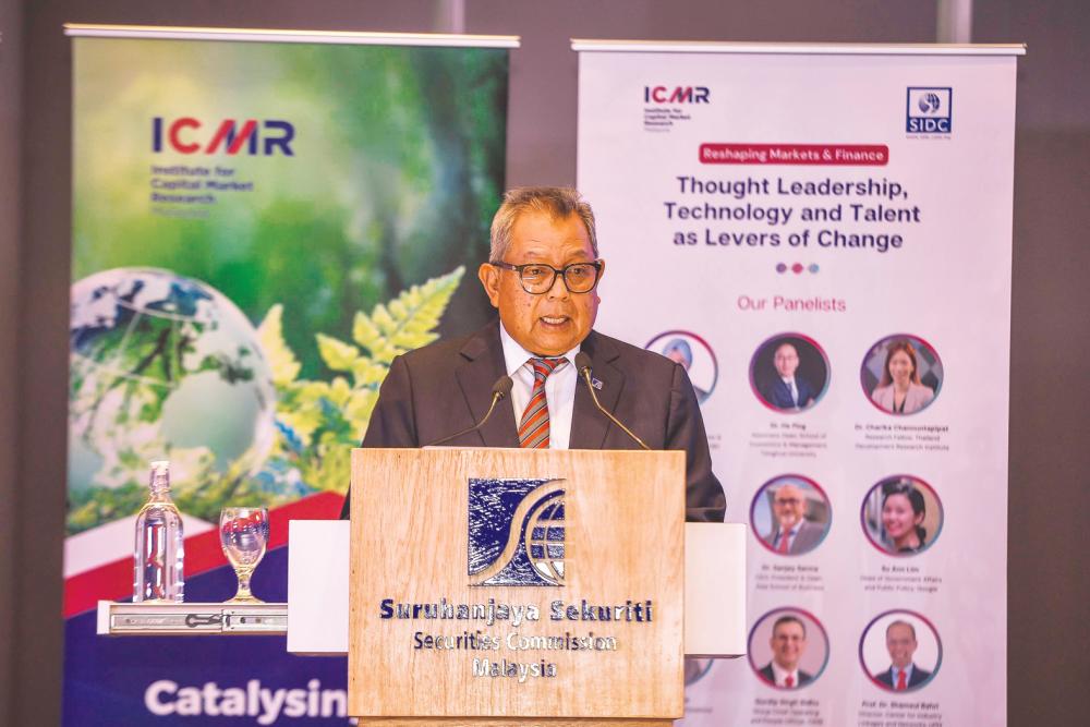 Awang Adek delivering his speech at the event. – Adib Rawi Yahya/theSun