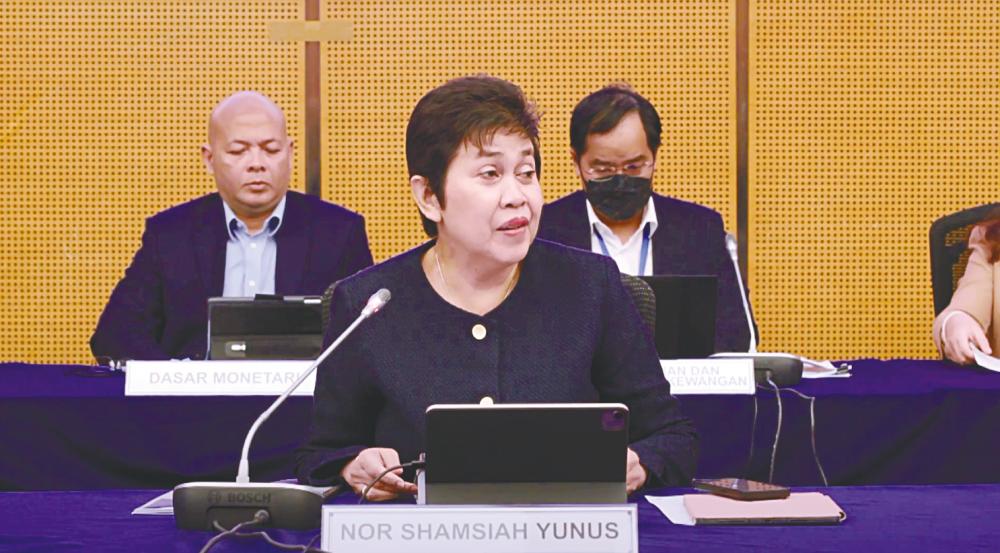 Nor Shamsiah speaking during the release of Bank Negara Malaysia’s annual report for 2022 today.