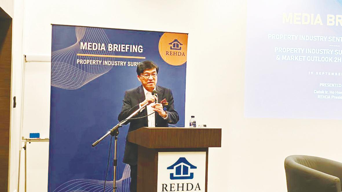 Ho speaking at the media briefing in conjunction with the release of the Rehda Property Industry Survey for the First Half of 2025 today.