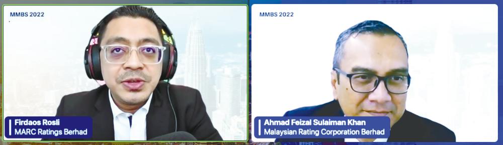 Screenshot showing the MARC Malaysian Bond &amp; Sukuk 2022 Virtual Conference in progress.