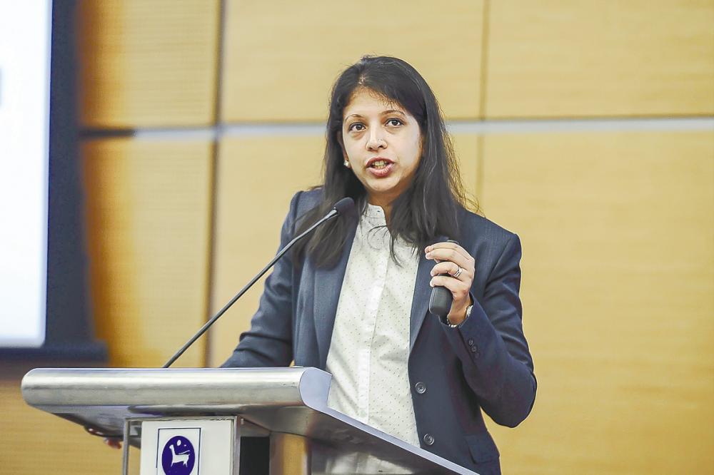 Smita speaking at the launch of the World Bank’S ‘A Practitioner’s Guide to Innovation Policy’ report in Kuala Lumpur today. – ADIB RAWI YAHYA/THESUN