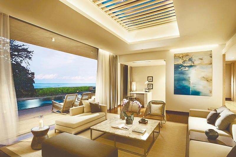 View of the living room in one of the units in Anantara Desaru Coast Residences.