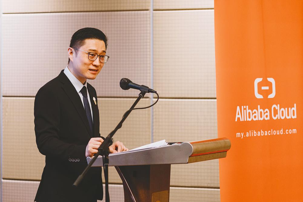 Kun Huang speaking at the launch today.