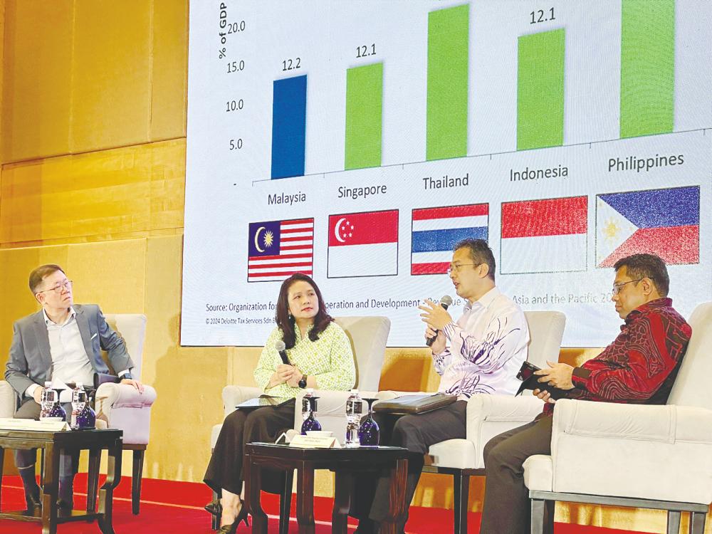 From left: Socio-Economic Research Centre executive director Lee Heng Guie, Deloitte Malaysia country tax leader Sim Kwang Gek, Johan and Malaysian Investment Development Authority CEO Datuk Sikh Shamsul Ibrahim Sikh Abdul Majid during the panel session.