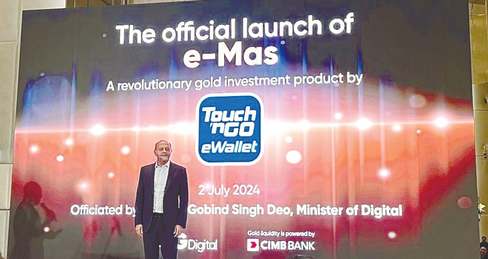 Gobind at the launch of TNG Digital’s gold investment product.