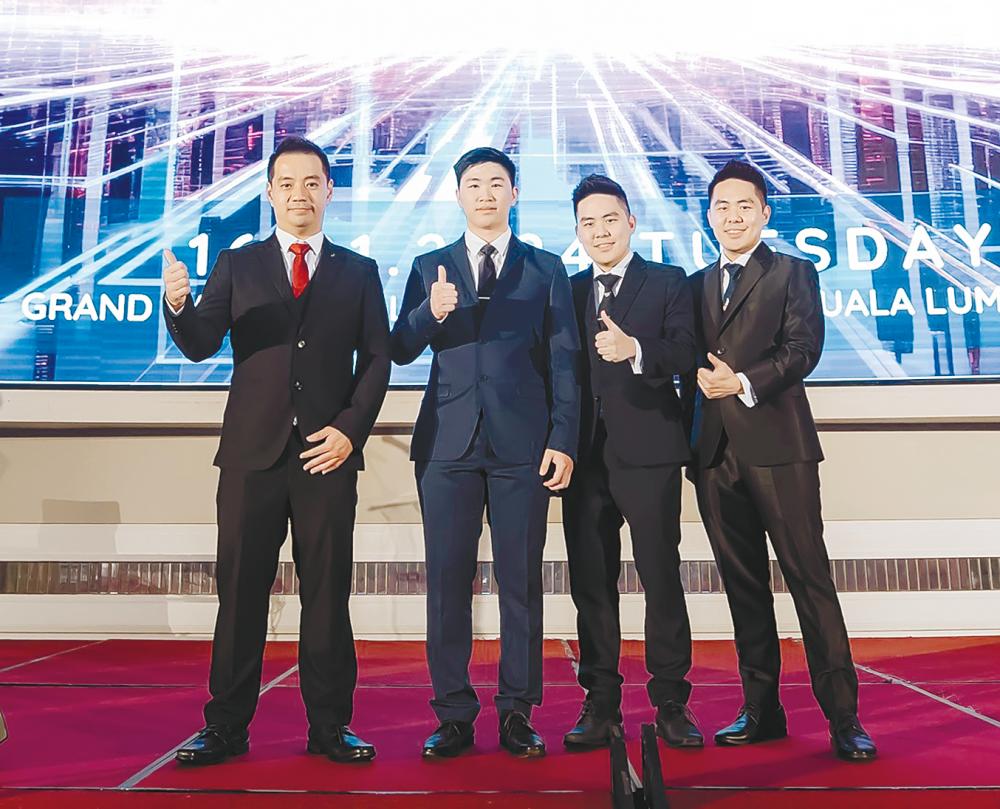 From left: Teoh, Chung, Lee Kia Shen and Sinma Digital COO Lee Kia Wei at the launch.